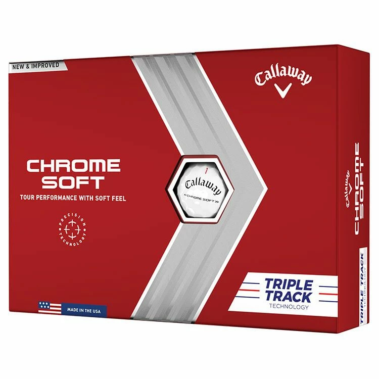 Callaway Chrome Soft Triple Track Golf Balls 2022 - White (12 Balls)