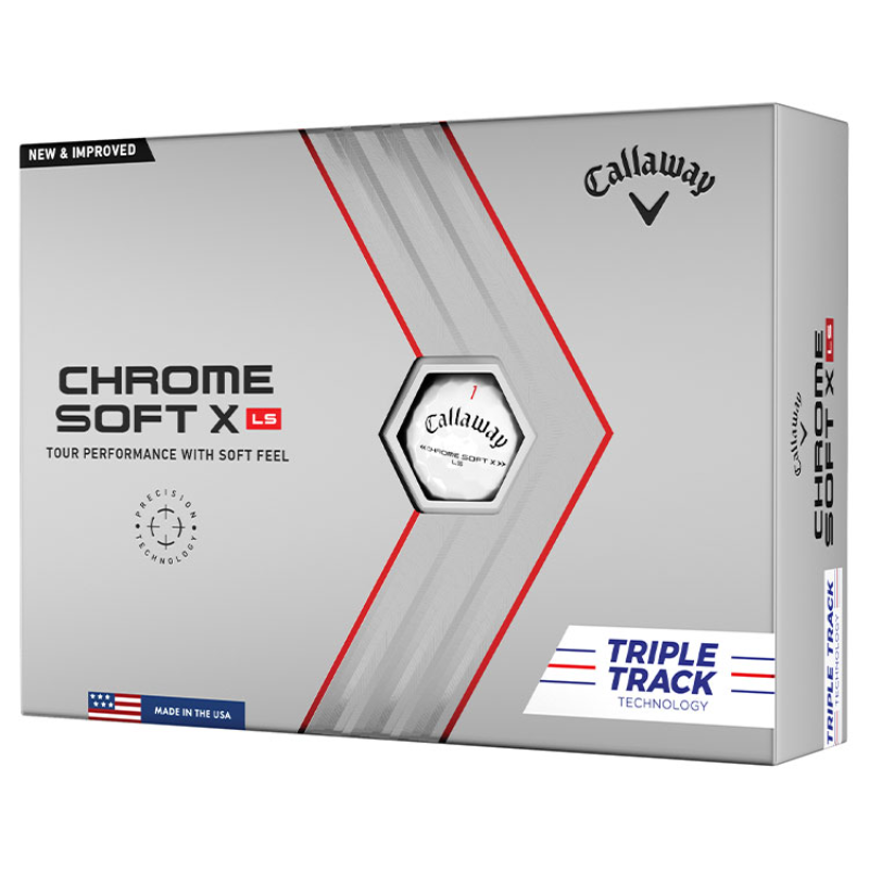 Callaway Chrome Soft X LS Triple Track Golf Balls 2022 - White (12 Balls)