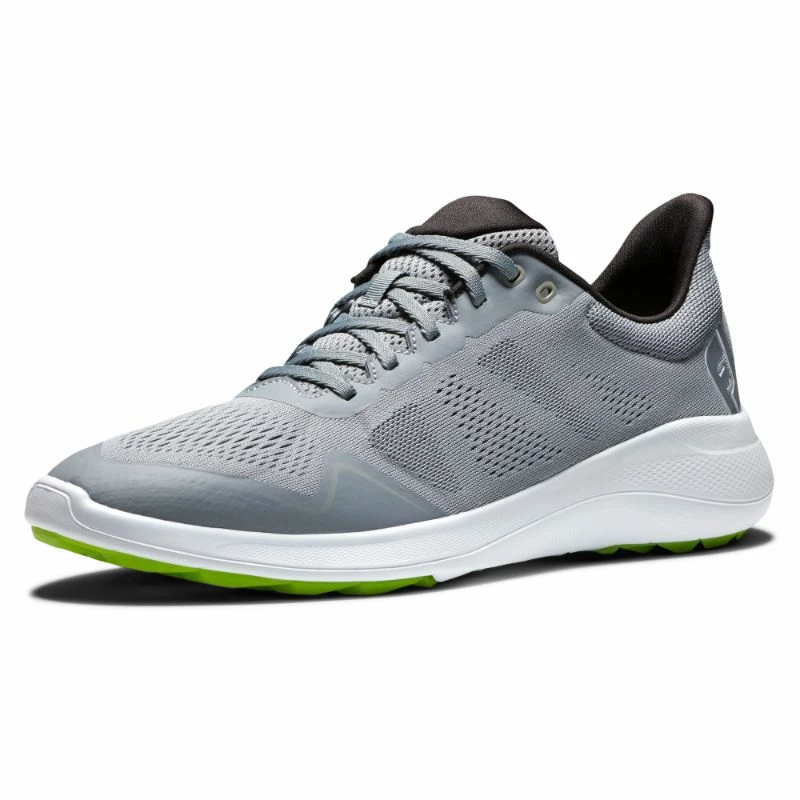 FootJoy FJ Flex Athletic Golf Shoes - Grey/White - Image 2