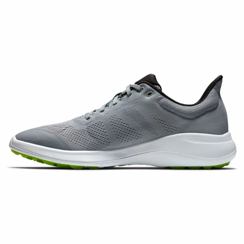 FootJoy FJ Flex Athletic Golf Shoes - Grey/White - Image 3
