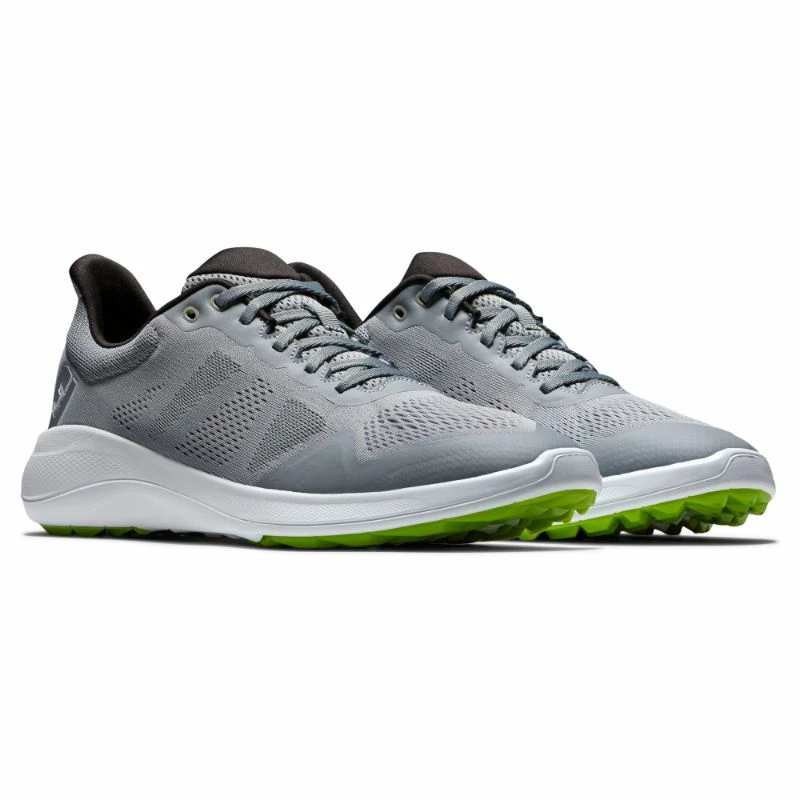 FootJoy FJ Flex Athletic Golf Shoes - Grey/White - Image 5