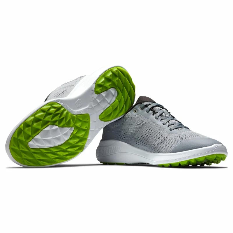 FootJoy FJ Flex Athletic Golf Shoes - Grey/White - Image 6