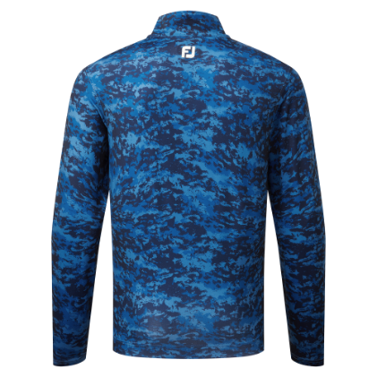 FootJoy Cloud Camo Print Chill Out Pullover - Navy - Image 2