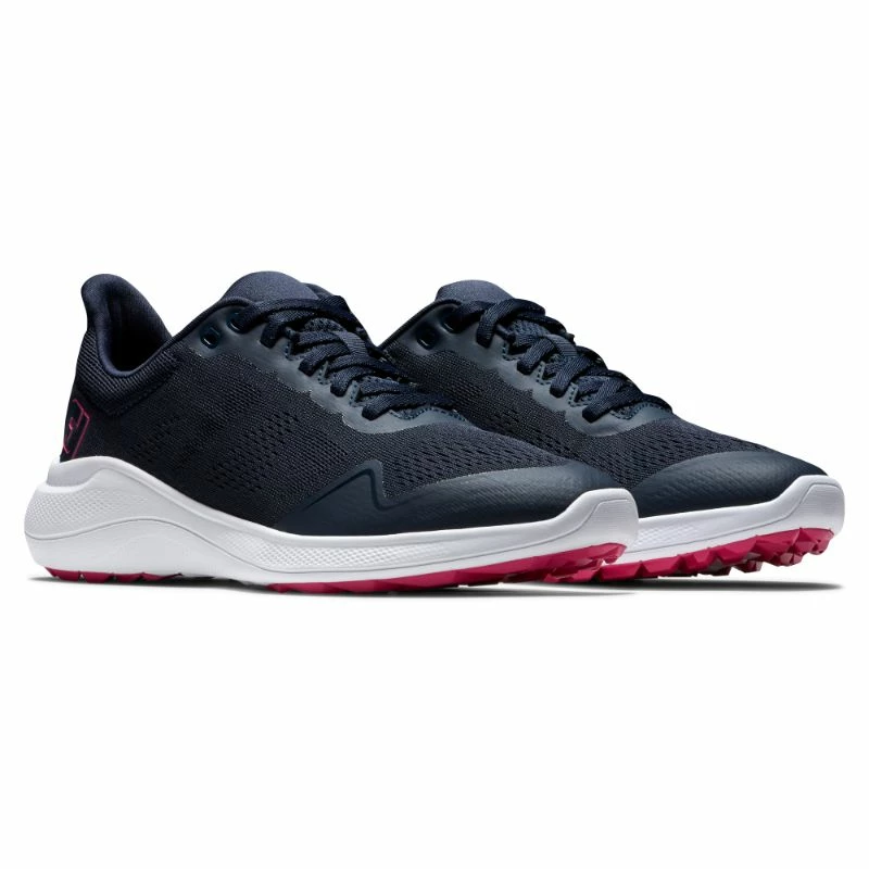 FootJoy Ladies Flex Athletic Golf Shoes - Navy/White - Image 4