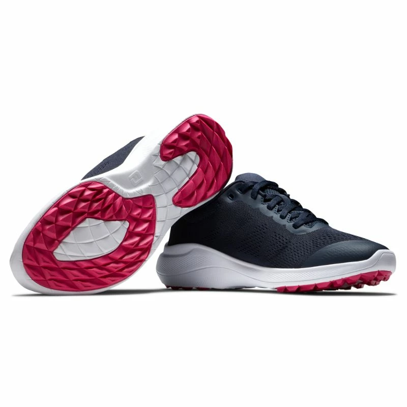 FootJoy Ladies Flex Athletic Golf Shoes - Navy/White - Image 5