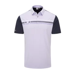 Ping Morten Golf Polo Shirt - Cool Lilac/Navy Multi