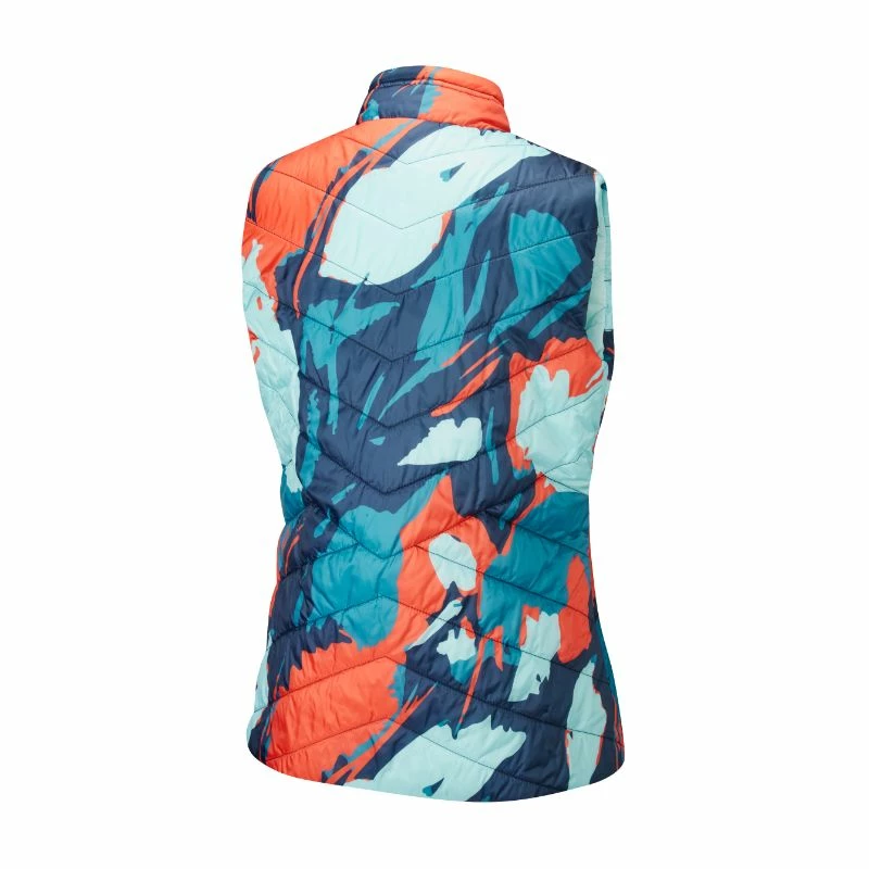PING Ladies Cece Quilted Gilet - Navy Multi - Image 2