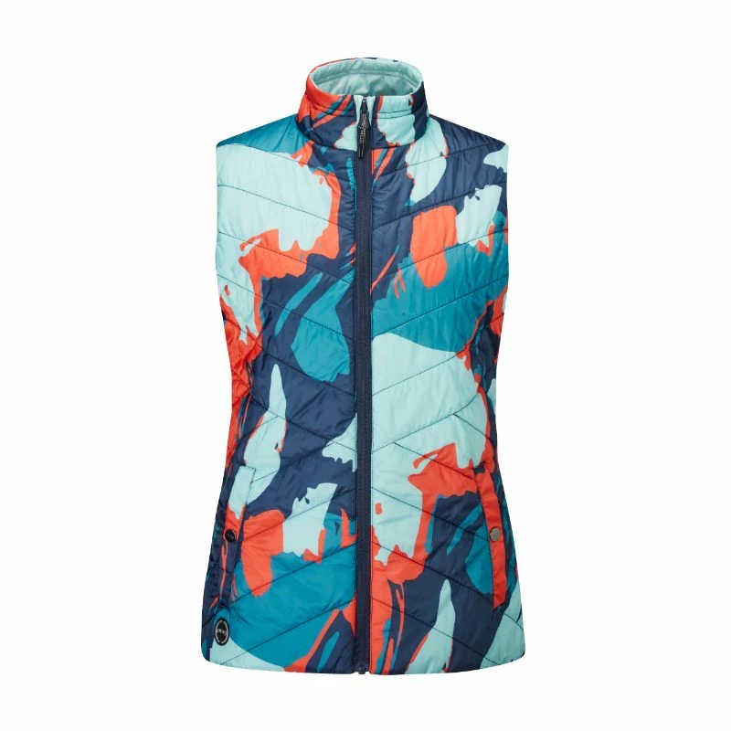 PING Ladies Cece Quilted Gilet - Navy Multi