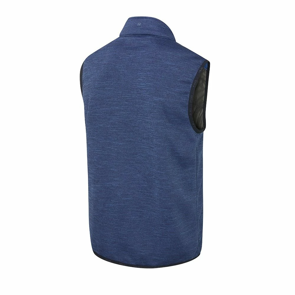 PING Mens Dover Thermal Golf Vest - Greystone/Oxford Blue - Image 2