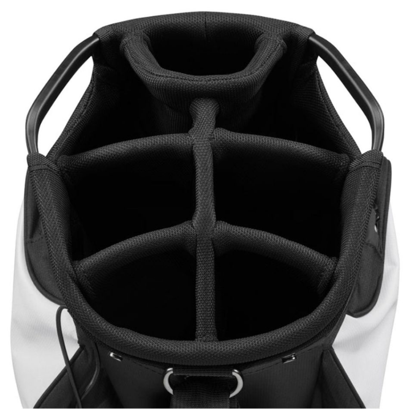 Mizuno Light Weight 7-Way Cart Bag - White/Black - Image 3