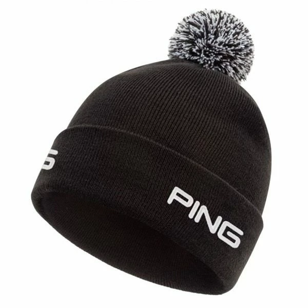 Ping Cresting Knit Beanie Hat - Black