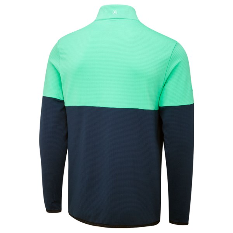 Ping Nexus 1/2 Zip Mens Fleece Golf Top - Oxford Blue/Aquarius - Image 2