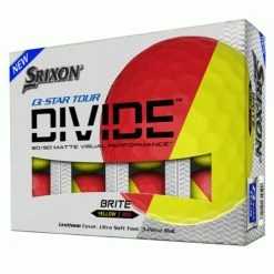 Srixon Q Star Tour Divide Golf Balls - Yellow/Red