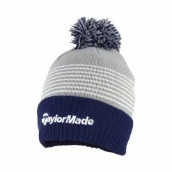 TaylorMade Bobble Beanie - Grey/Navy/White